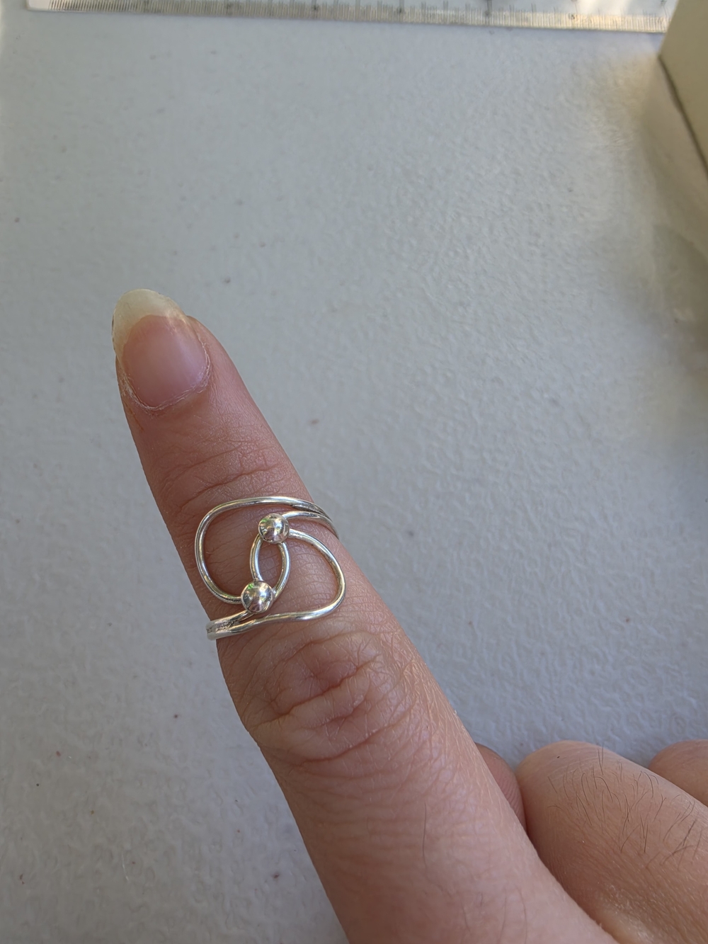 Sterling Silver Open Knot Silver Ring From Mexico